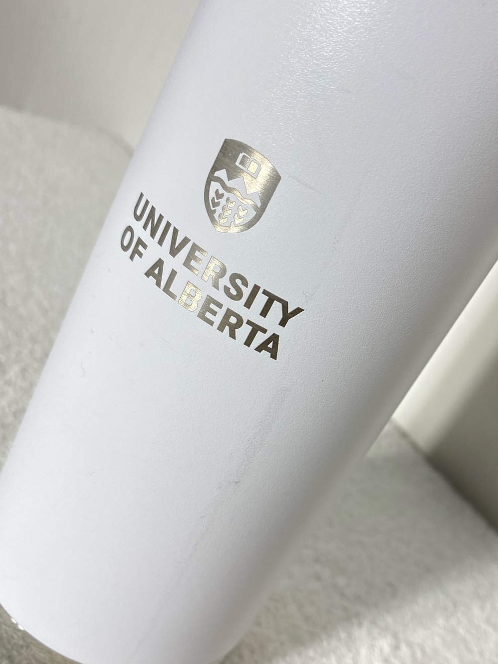 University of Alberta White Stainless Steel Water Bottle Hydroflask - Picture 2 of 14